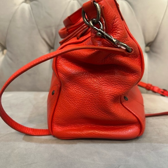 Coach Mickie Satchel Orange Leather bag multicolored bag - Picture 4 of 5